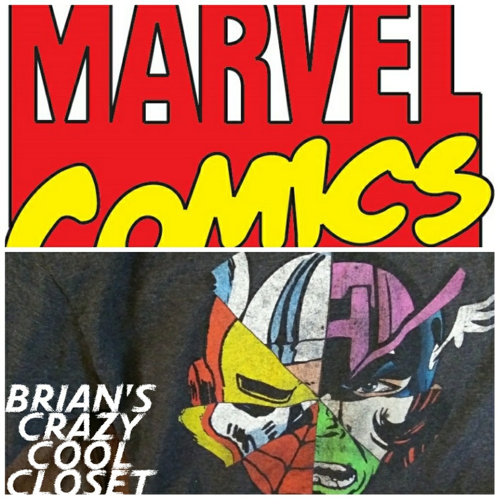Marvel Hero multi face into one t-shirt